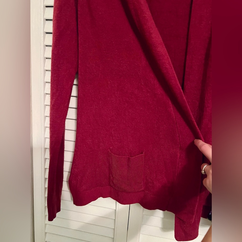Croft & Barrow Women’s Ruby Colored Cardigan Sweater Jacket SO soft & comfy - Picture 9 of 14